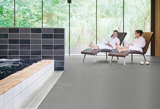 Safety flooring in a spa | Markville Carpet & Flooring