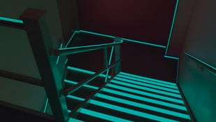 Glowing stairway at the dark | Markville Carpet & Flooring