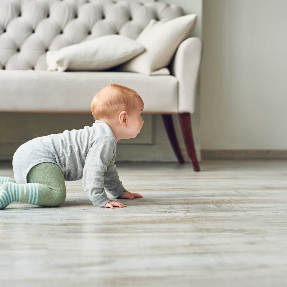 Baby on Vinyl floor | Markville Carpet & Flooring