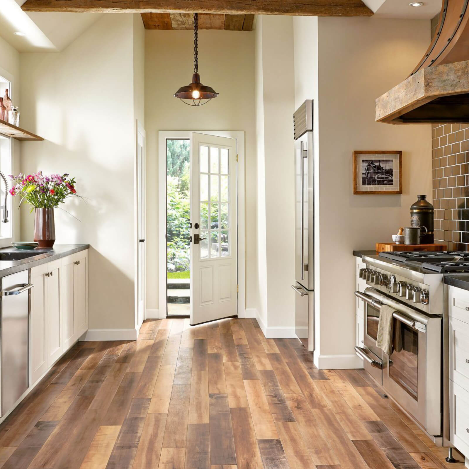 Laminate flooring in kitchen | Markville Carpet & Flooring